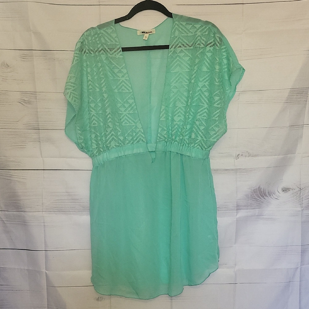 Miken Mint Green Swim Cover-Up